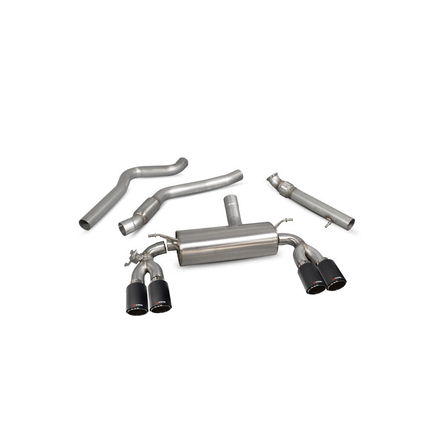 SCORPION M2 F87 Cat-back system with electronic valve (Carbon Fibre)