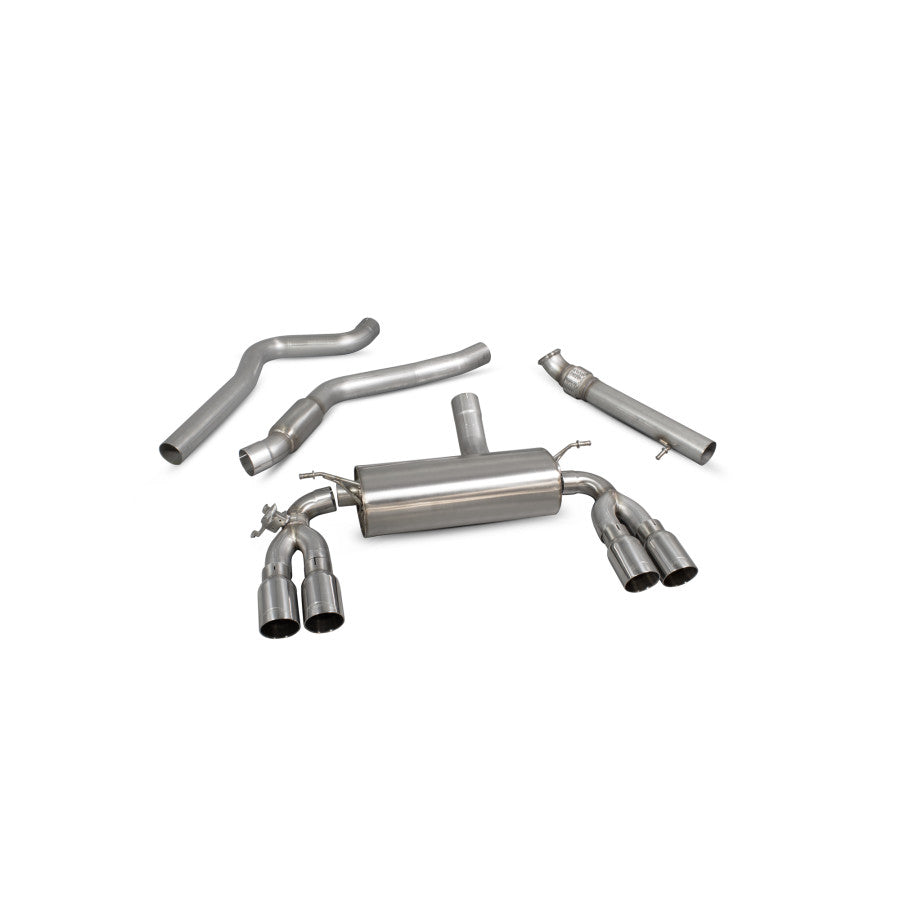 SCORPION M2 F87 Cat-back system with electronic valve (Polished Steel)