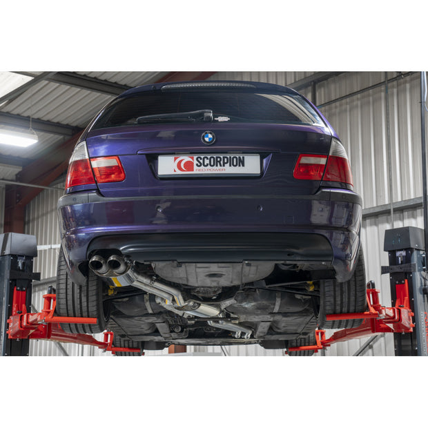 SCORPION E46 320/325/330 Cat-back System (Downturned trims)
