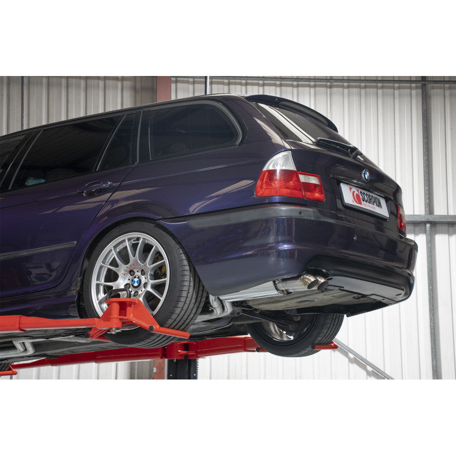 SCORPION E46 320/325/330 Cat-back System (Downturned trims)