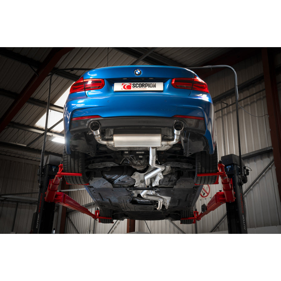 SCORPION 340i/440i F Series Non-resonated cat-back system (polished steel)