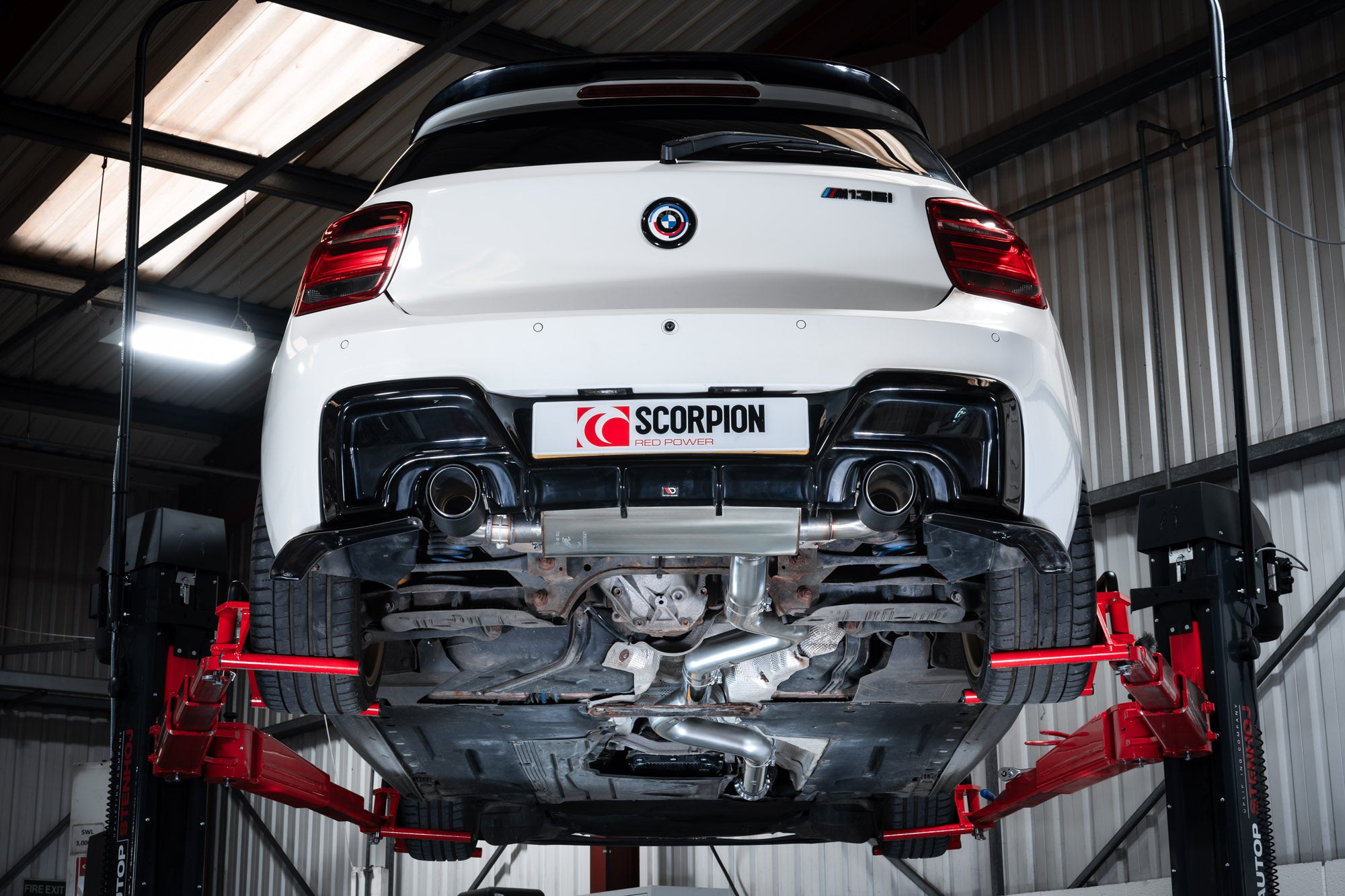 SCORPION F20 M135i Non-resonated cat-back system with valve (Carbon Fibre)