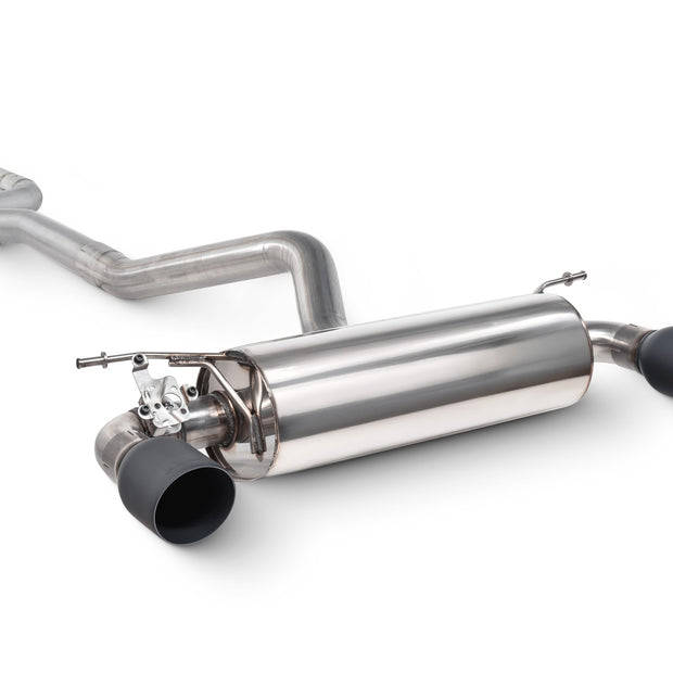 SCORPION F20 M135i Non-resonated cat-back system with valve (Ceramic Black Daytona trims)