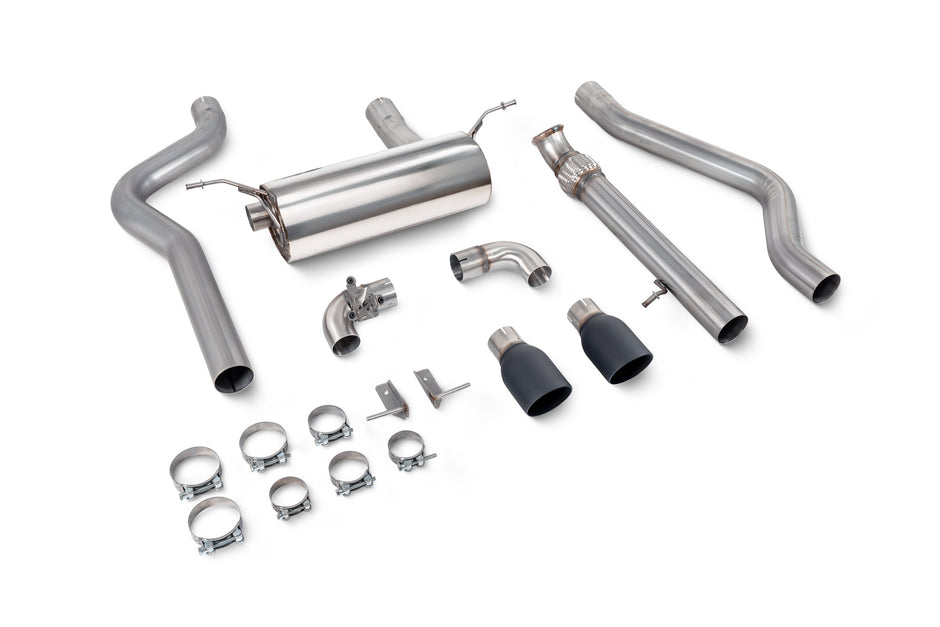 SCORPION F20 M135i Non-resonated cat-back system with valve (Ceramic Black Daytona trims)