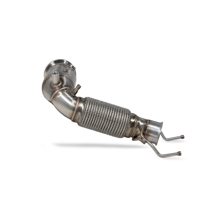 SCORPION F40 M135i Downpipe with a high flow sports catalyst
