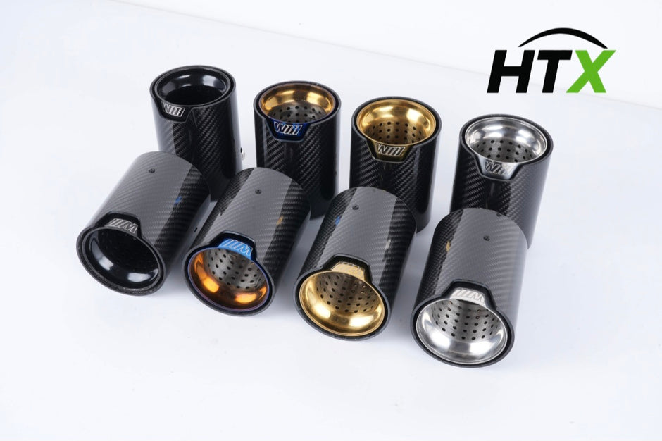 HTX M-Style Carbon Exhaust Tips (pair)